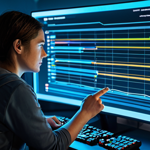A focused adult gamer, male or female, dressed in comfortable, modest casual wear, deeply immersed in a strategic video game on a large, glowing monitor. Holographic projections and data visualizations related to player analytics and AI insights are subtly displayed around the screen. The setting is a clean, modern gaming room with soft, ambient lighting. professional photography, natural pose, perfect anatomy, correct proportions, well-formed hands, proper finger count, natural body proportions, fully clothed, appropriate attire, modest clothing, safe for work, appropriate content, professional, high quality, realistic.