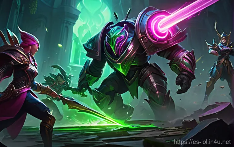 리그 오브 레전드 시야 장악 전략 - **Strategic Foresight: The Illuminated Jungle** A highly detailed illustration of a League of Le...