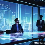 LOL 팀워크 향상법 - **"Synergy in Motion"** A vibrant, dynamic illustration depicting a diverse group of professiona...