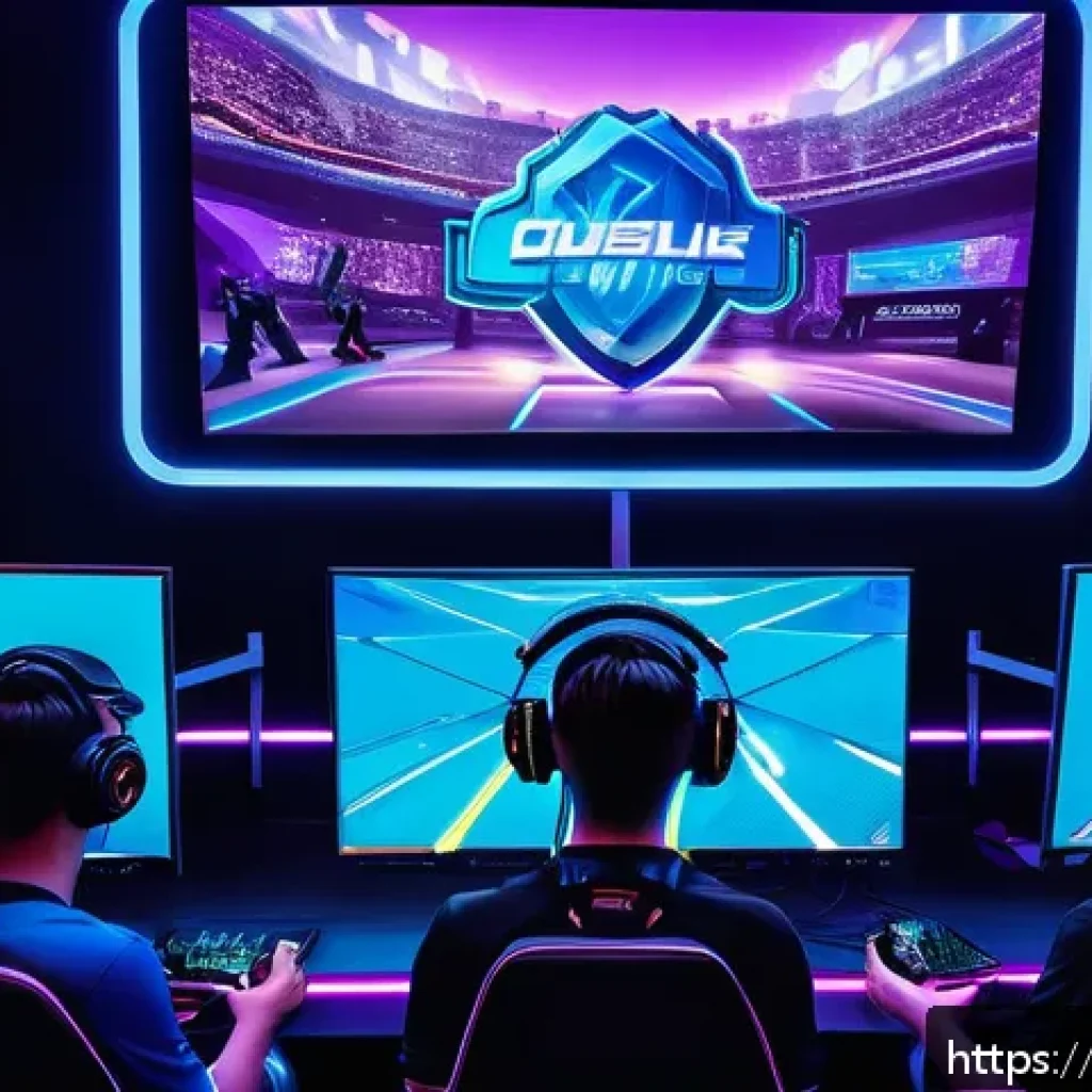 LOL KDA와 게임 영향력 분석 - A dynamic esports scene showing a diverse team of five professional League of Legends players in a h...