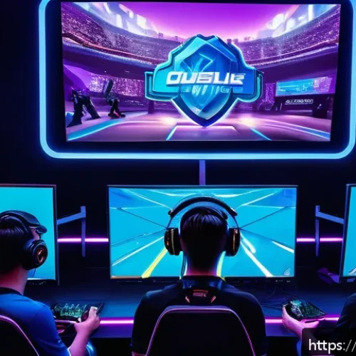 LOL KDA와 게임 영향력 분석 - A dynamic esports scene showing a diverse team of five professional League of Legends players in a h...